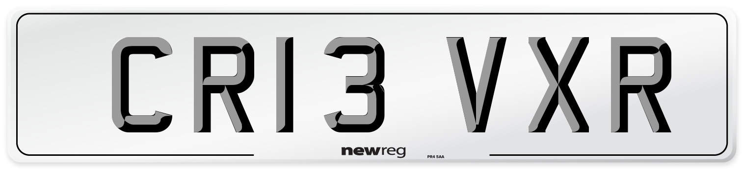 CR13 VXR Number Plate from New Reg
